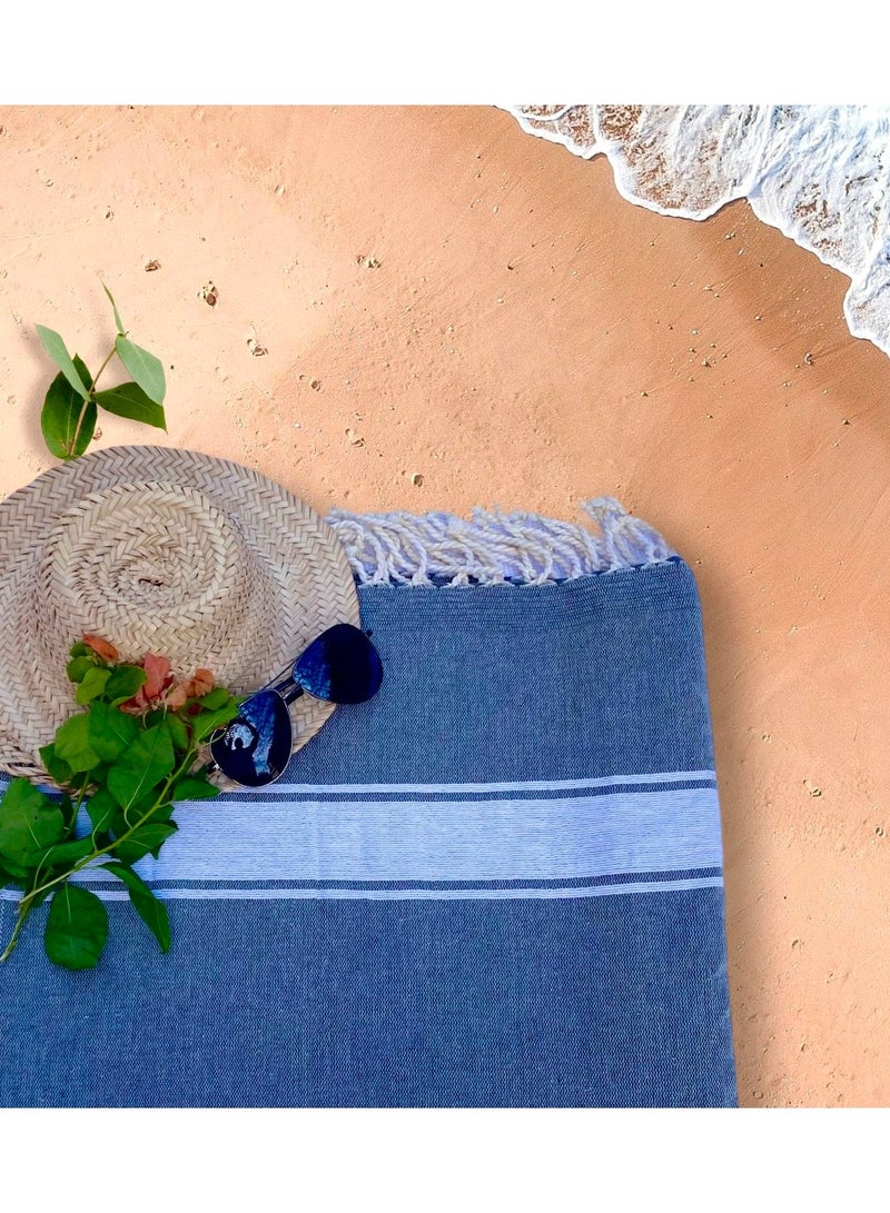 Nautical Charm Beach Towel  Grey - Image 4