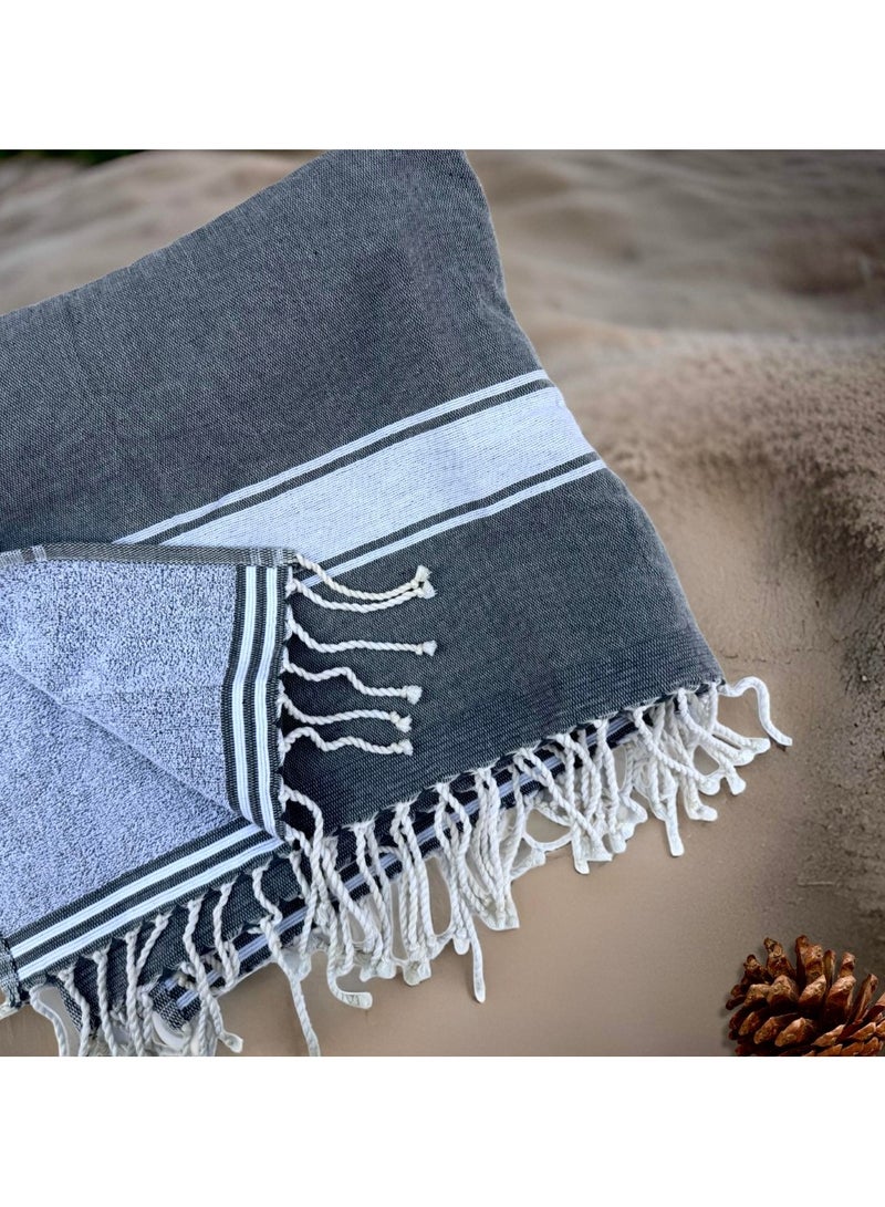 Nautical Charm Beach Towel  Grey - Image 5