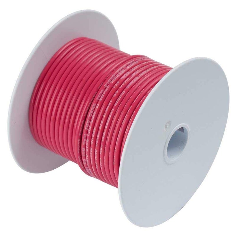 Ancor 108802 Marine Grade 10-Gauge Tinned Copper Electrical Wiring - Red, 25 Feet