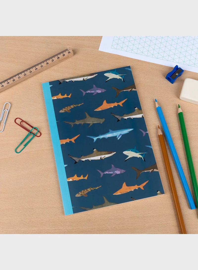 Rex London Sharks A5 Notebook