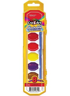 Cra-Z-Art Washable Watercolors With Brush 8 Colors 1 Tray (10651)  - Image 1