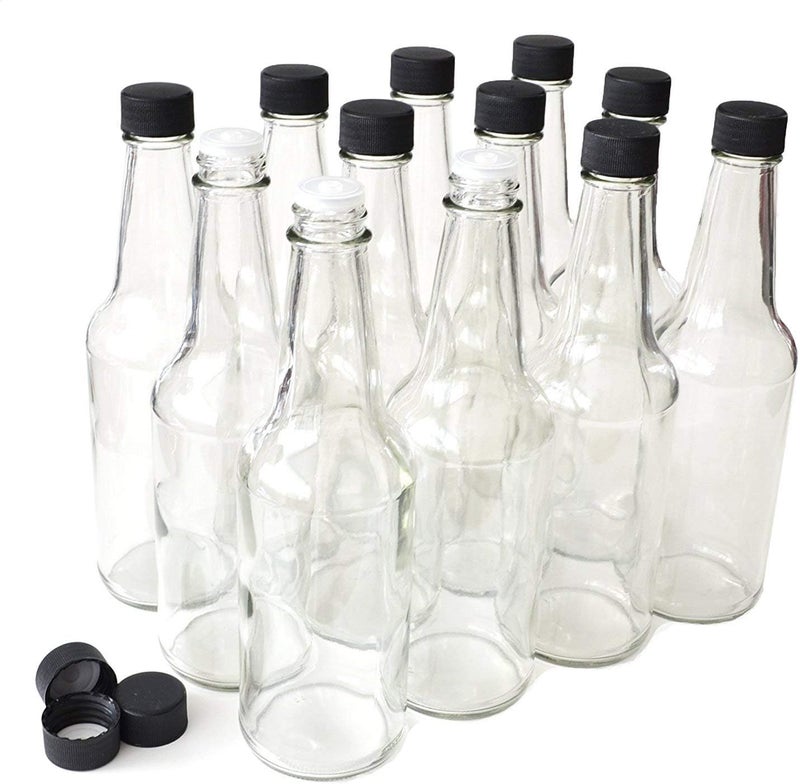 - Hot Sauce Bottles, 10 Oz - 12 Pack