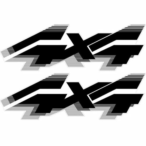EmbRoom 2Pc 4x4 Off Road Decal Vinyl Stickers Fit for 1992 to 1996 Fits FSeries 250 350 Truck Black - Image 1