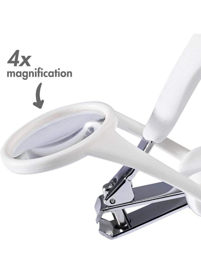 the FIRST years The First Years ARC Deluxe Baby Nail Clipper with 4X Magnifier â€“ Safe & Precise Nail Cutter for Newborns & Infants | Stainless Steel Blades & Ergonomic Grip  - Image 2