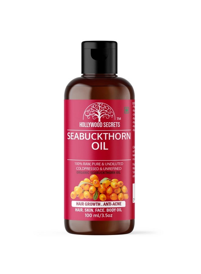 Hollywood Secrets زيت البحر النبق العضوي النقي من هوليوود 100 مل للوجه والبشرة والشعر - Image 1