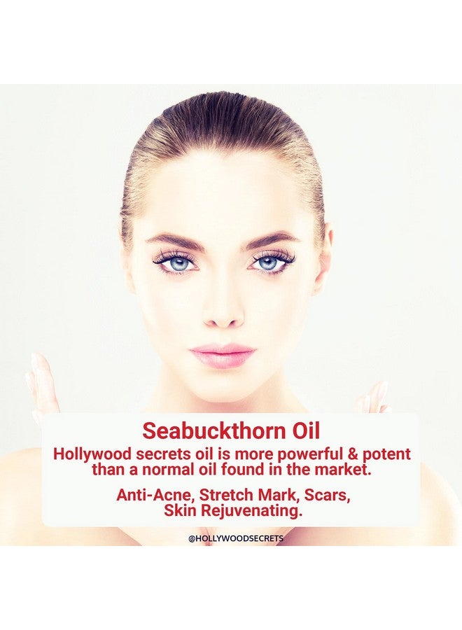 Hollywood Secrets زيت البحر النبق العضوي النقي من هوليوود 100 مل للوجه والبشرة والشعر - Image 4