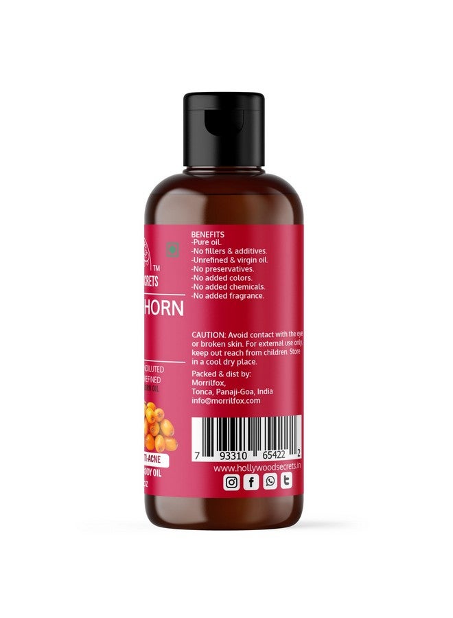 Hollywood Secrets زيت البحر النبق العضوي النقي من هوليوود 100 مل للوجه والبشرة والشعر - Image 3
