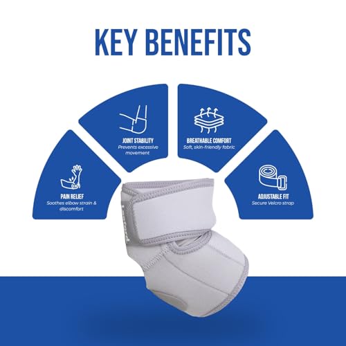 Leeford Elbow Wrap for Gym Workout, Badminton, Pain Relief & Joint Support | Tennis Elbow Guard for Men and Women, Neoprene, Universal - Image 4