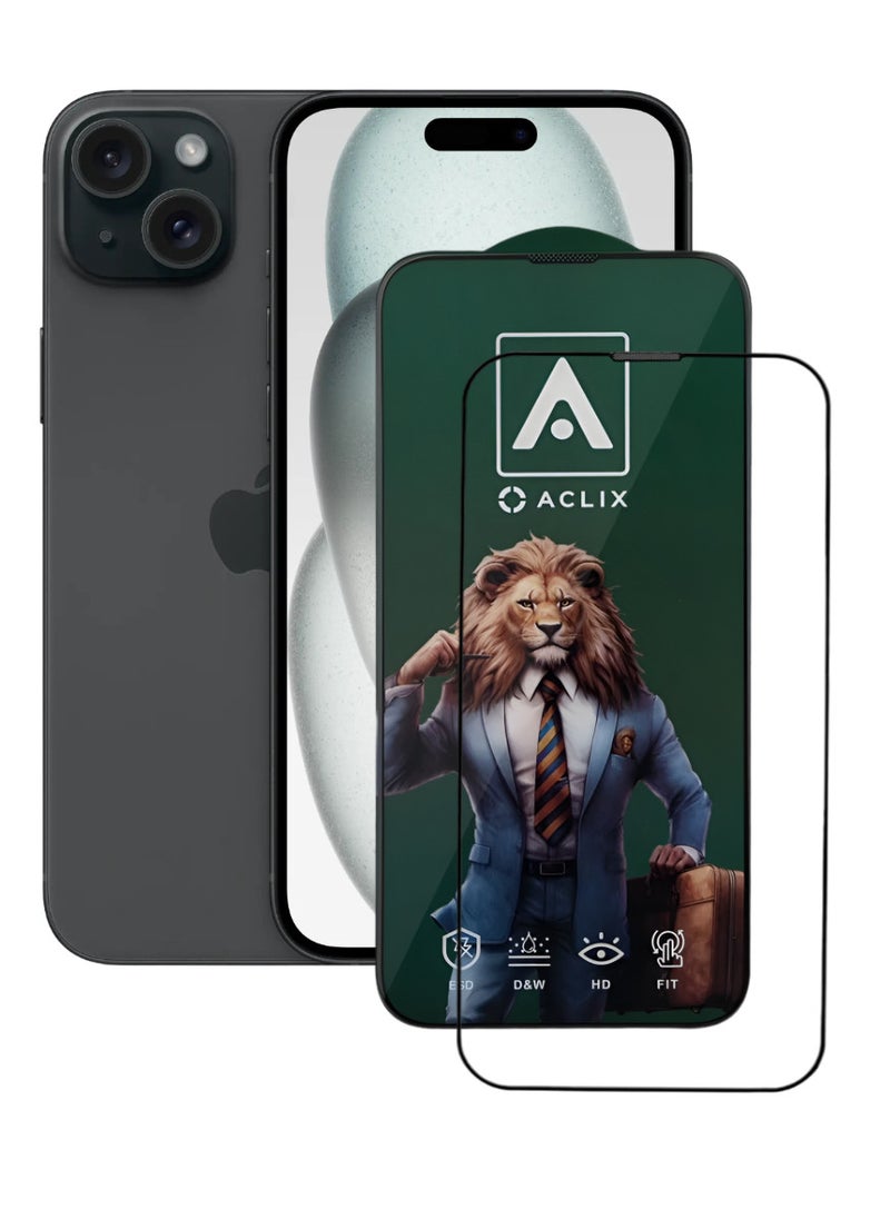 ACLIX Antistatic ESD Dustproof Premium Quality High Definition Tempered Glass Screen Protector Designed For  iPhone 15 - Image 1