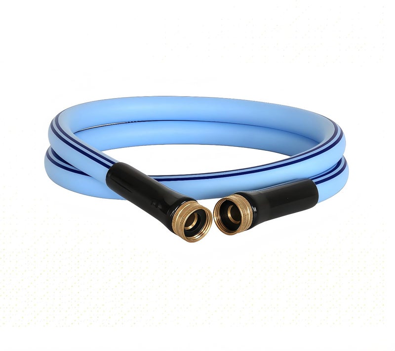 Atlantic Female to Female Heavy Duty Garden Hose 5 ft x 5/8 inch Blue, Short Connection Leader Hose. - Image 1