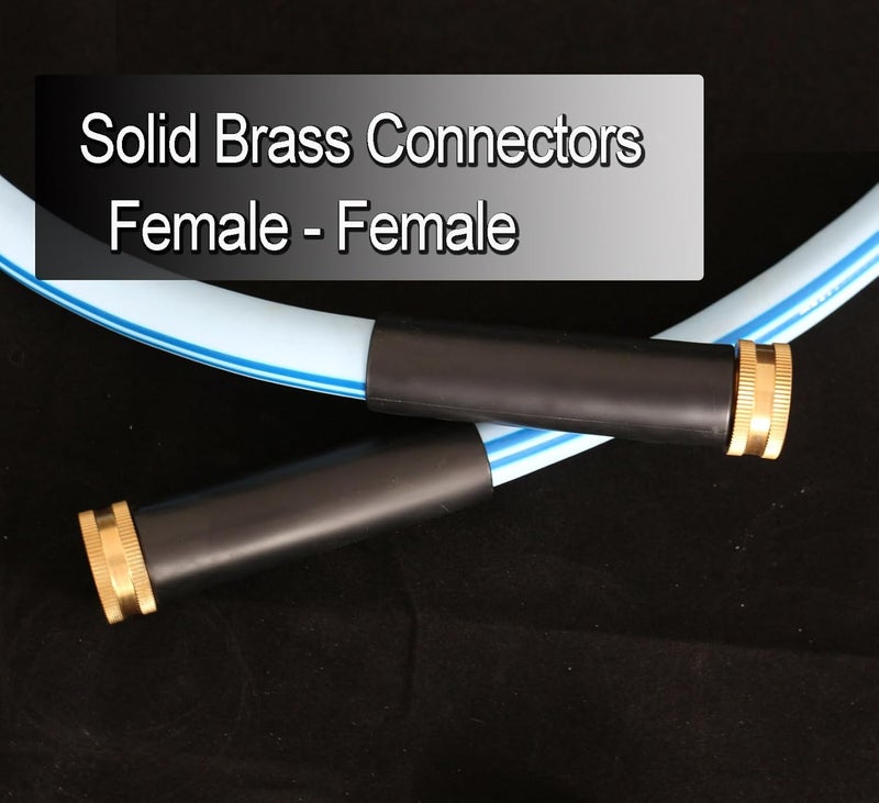 Atlantic Female to Female Heavy Duty Garden Hose 5 ft x 5/8 inch Blue, Short Connection Leader Hose. - Image 3