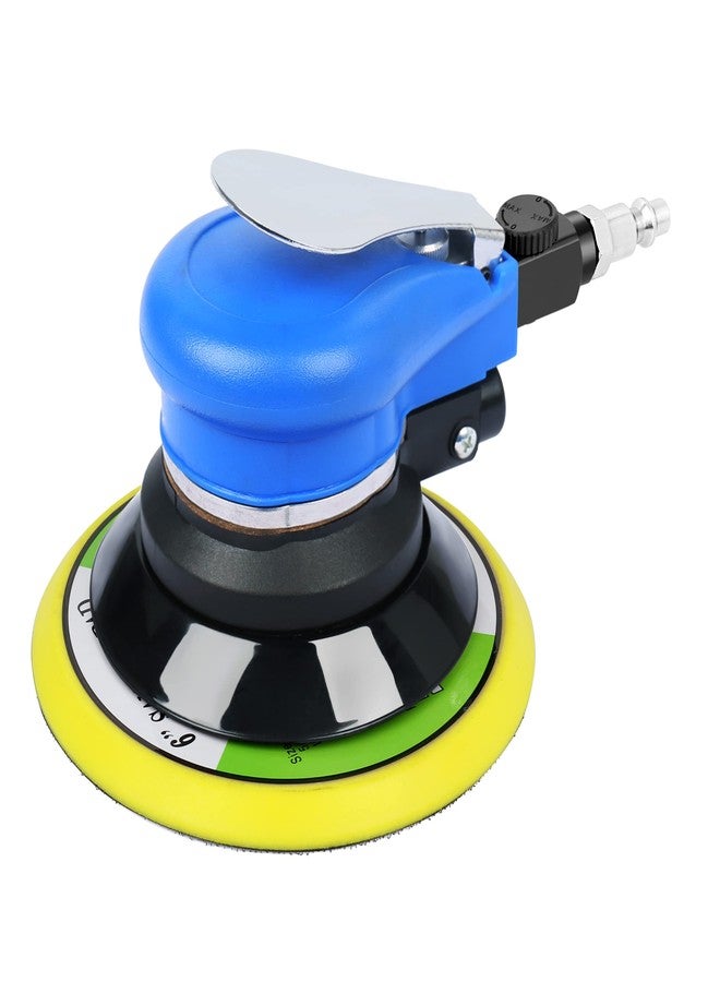 Ouya Air Powered Random Orbit Sanders Dual Action Pneumatic Palm Sander with 1pc 6-inch Backing Plate and 9pcs Sandpapers - Image 2