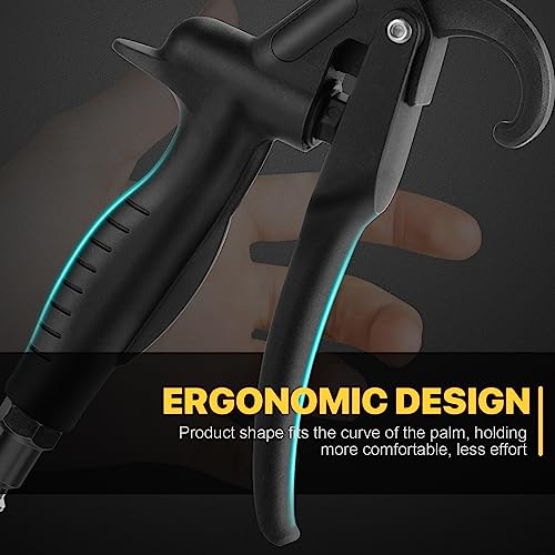 SARDVISA High Volume Air Blow Gun with Rubber Guard Air Flow Nozzle, Industrial Household Air Blower Gun Angle Bent Jet Nozzle, Air Gun for Compressor Pneumatic Tool for Dust Cleaning Car Detailing - Image 3