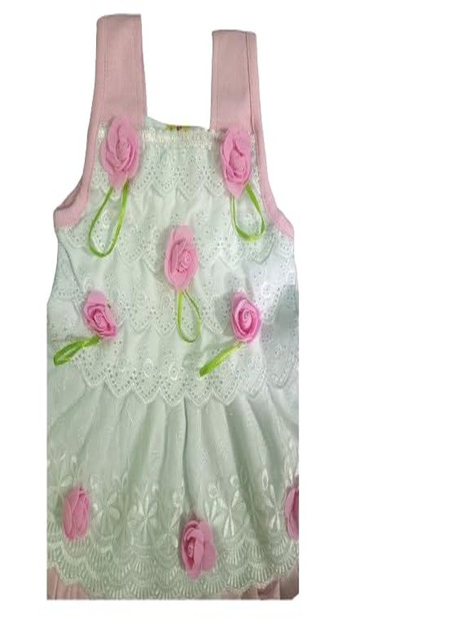 JUSTLIST 100% Cotton Frock for Baby Girl/Summer Clothes/Dress for Baby Girl/New Born/Infant Wear/for Baby Girls Pink - Image 4