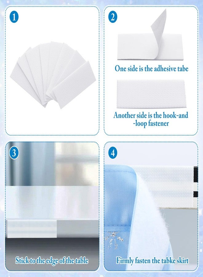 Oudain 6ft Baby Blue Table Skirt for Baby Shower Boy Light Blue Tulle Table Cloth for Rectangle or Round Snowflake Tables Skirts Boys Gender Reveal Birthday Party Decorations - Image 3