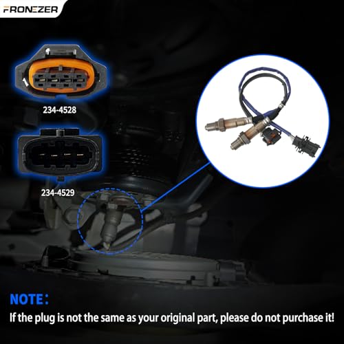 FRONEZER 2PCS Oxygen Sensor 234-4528 234-4529 Upstream&Downstream O2 Sensor Compatible with 2011-2016 Chevy Cruze 2012-2020 Chevy Sonic 2013-2020 Chevy Trax 1.4L L4, 2013-2021 Buick Encore 1.4L L4 - Image 3