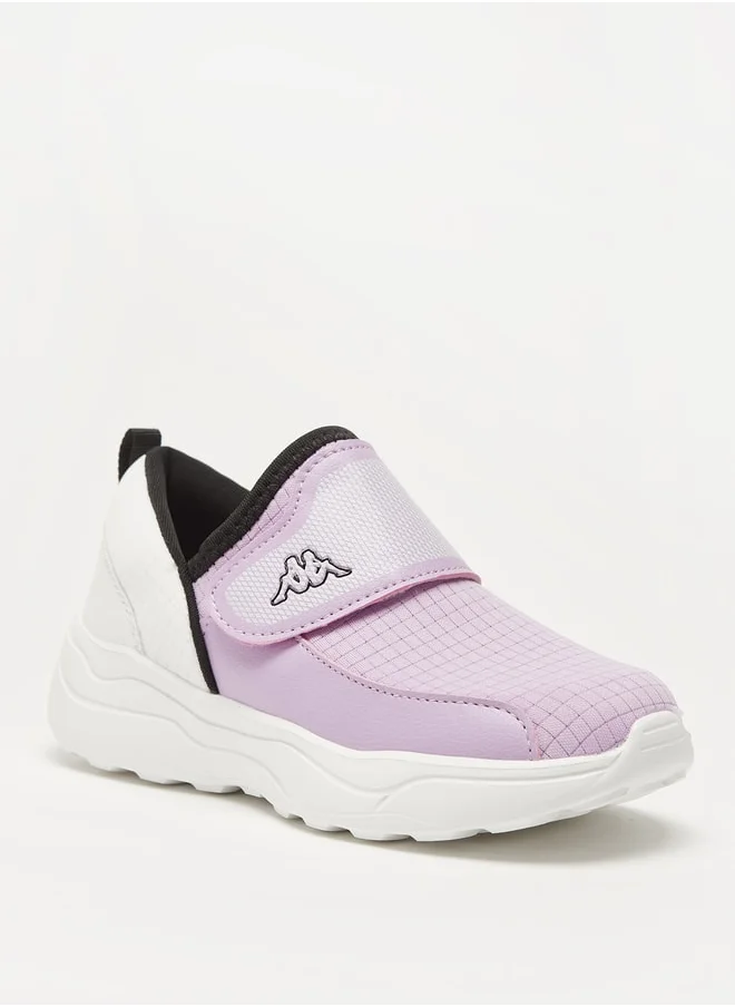 Kappa Girls' Checked Sports Shoes with Hook and Loop Closure