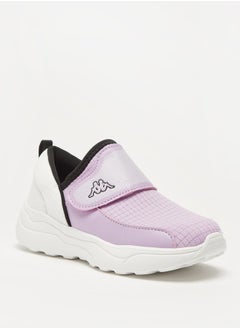 Kappa Girls' Checked Sports Shoes with Hook and Loop Closure  - Image 1