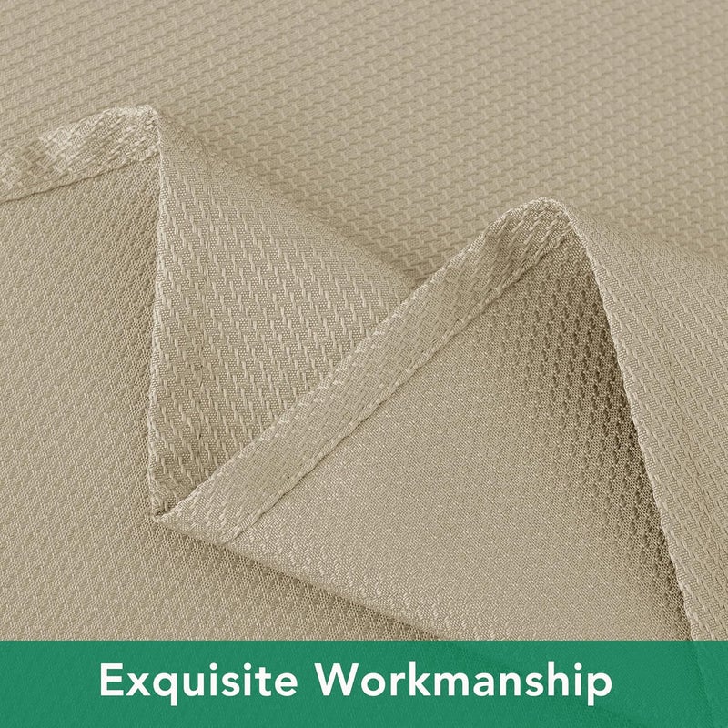 بيسكين باي بيسكاينبي () - مناديل طاولة من القماش، مقاومة للماء ومضادة للتسرب، مناسبة للطعام، المطبخ، الزفافات والحفلات، باللون الأبيض وقطر 150 سم. - Image 4