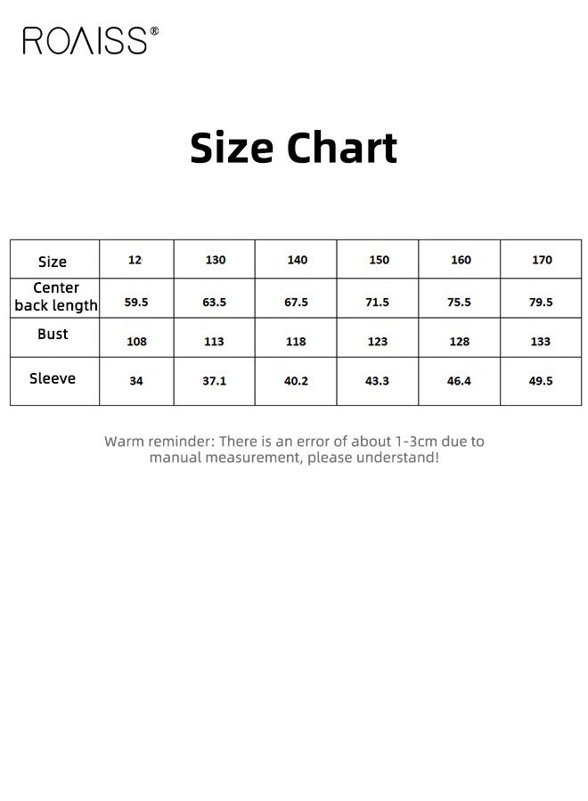 roaiss Girls Stylish Trench Coat, Mid-length Overcoat with 2 Side Pockets, Button Down Jacket with Stand Collar, Classic Retro Windbreaker for Girls, Suitable for Daily Wear and Outdoor Activities - Image 4