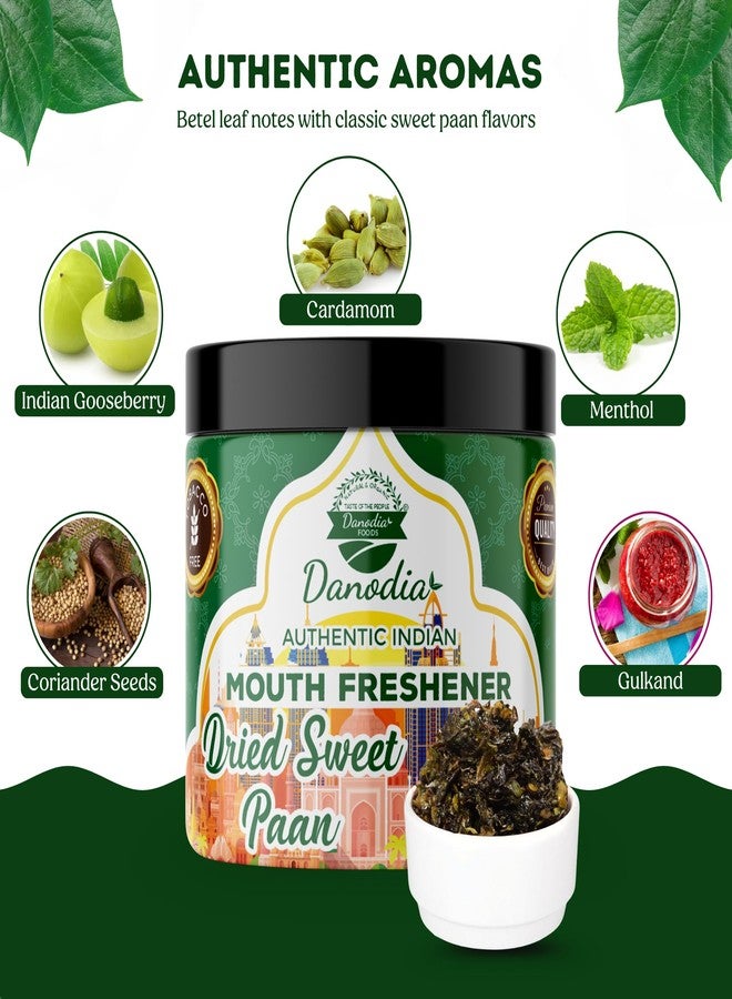 Danodia Foods دانونديا فودز بان حلو مجفف 100 جرام (3.53 أونصة) - معطر فم هندي أصلي (موخواس)، تمر مجفف • ورد • شمر، خالي من التبغ، خالي من الكحول، كيس قابل لإعادة الإغلاق - Image 3