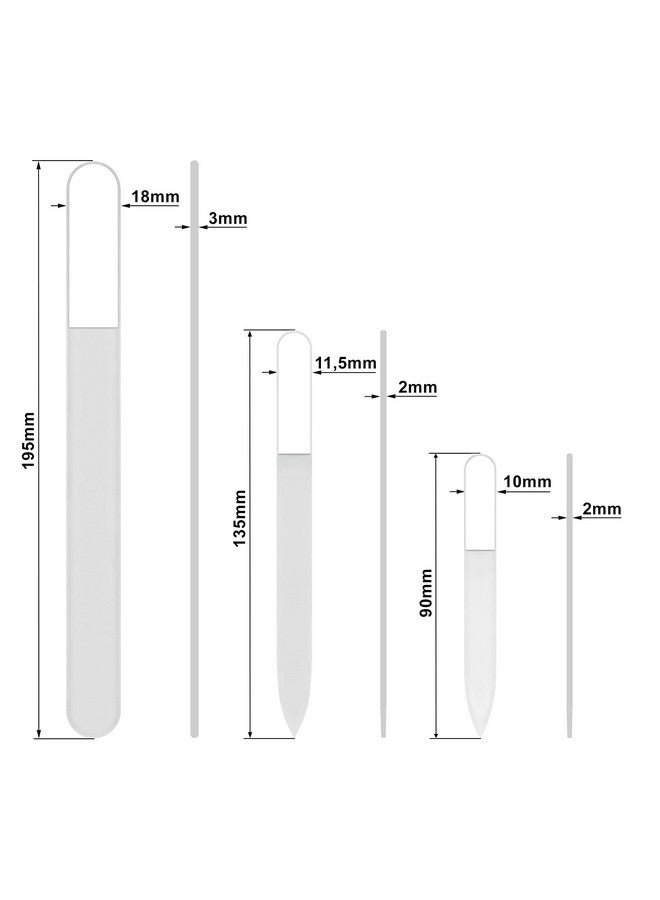 مونت بلو مجموعة احترافية من 3 مبردات أظافر زجاجية تشيكية - زجاج تشيكي مقوى أصلي - مجموعة هدايا مصنوعة يدويًا - مبرد أظافر مزدوج الجوانب قابل للغسل - مبرد أظافر محفور - مبرد أظافر كريستالي للأظافر الطبيعية - Image 5