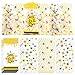 Whaline 150Pcs Spring Bee Party Cello Bags 3 Design Honey Bee Cellophane Bags with Gold Twist Tie Cute Plastic Party Candy Goodie Treat Bags for Birthday Baby Shower Party Favor Supplies - Image 1
