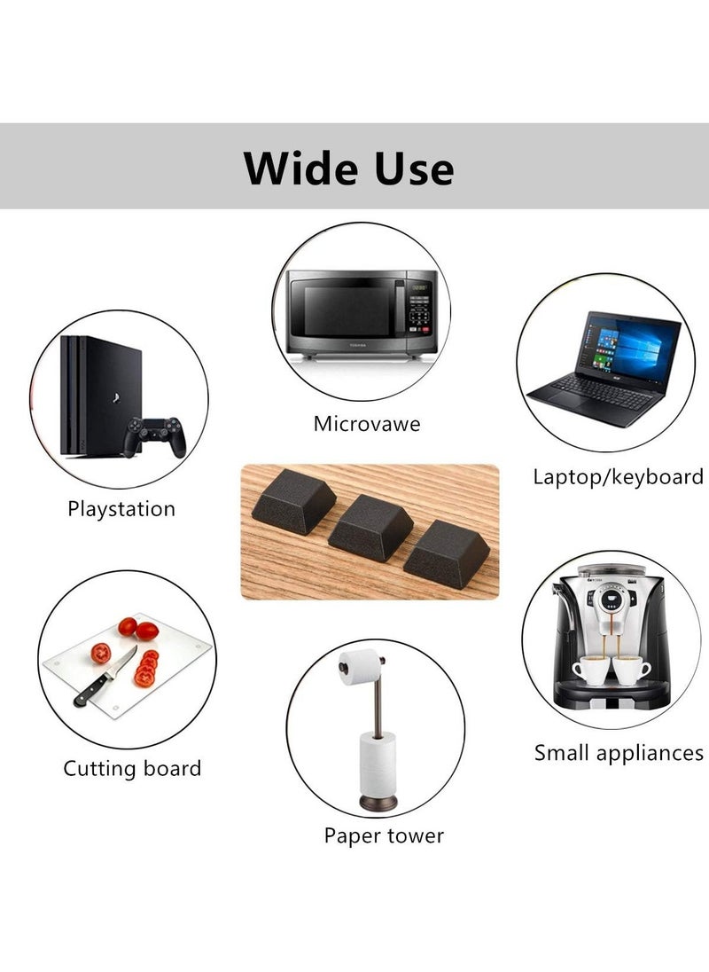 64Pcs Rubber Feet for Electronics Adhesive Rubber Feet Black Rubber Feet Adhesive Stick on Rubber Feet Rubber Bumpers Self Adhesive Self Stick Bumper Pads for Electronics Speakers Laptop - Image 3