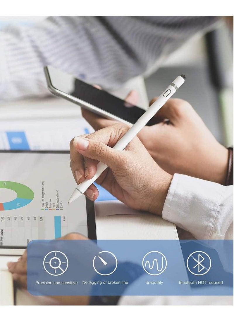 ELTRAZONE Active Stylus Pen Compatible for iOS&Android Touch Screens, Pencil with Dual Touch Function,Rechargeable Stylus for iPad/iPad Pro/Air/Mini/iPhone/Cellphone/Samsung/Tablet Drawing&Writing - Image 5