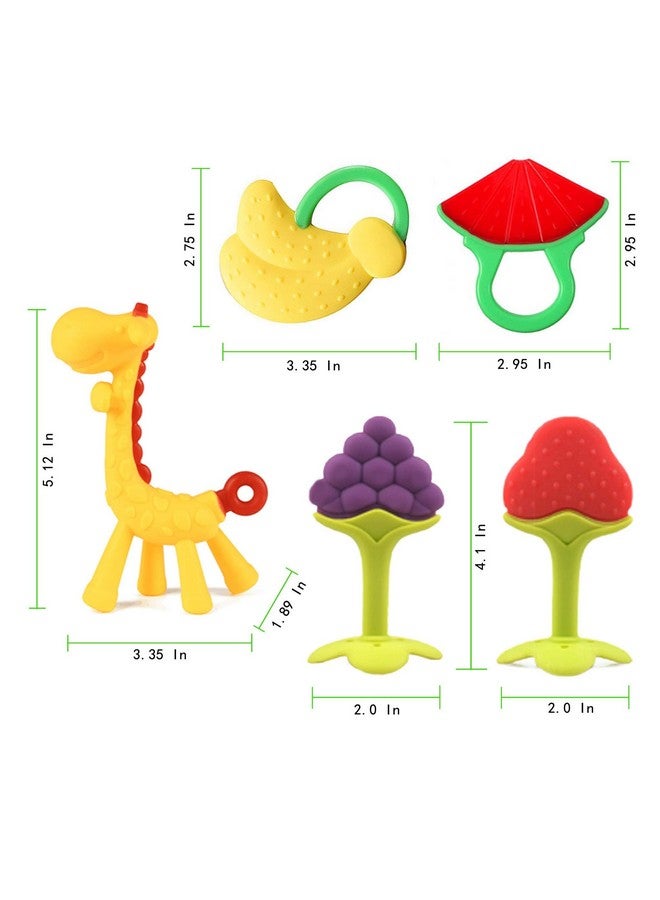 SPERRIC Baby Teething Toys for Newborn (5-Pack) Freezer Safe BPA Free Infant and Toddler Silicone Teethers Soothe Babies Gums, Perfect Baby Gift - Image 3