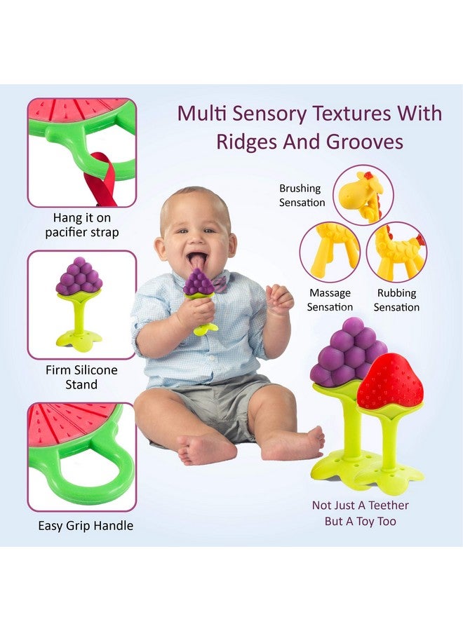 SPERRIC Baby Teething Toys for Newborn (5-Pack) Freezer Safe BPA Free Infant and Toddler Silicone Teethers Soothe Babies Gums, Perfect Baby Gift - Image 2