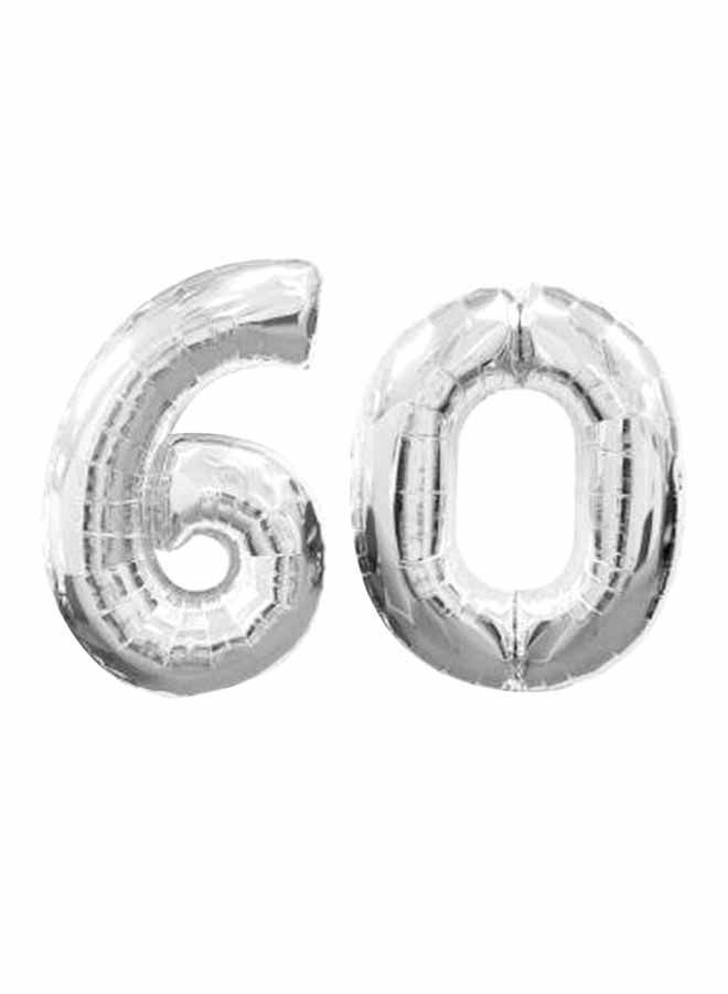 NIBEMINENT Number 60 Helium Party Balloon 16inch