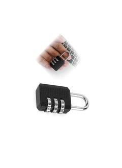 amazing.EGP THE PACK | Luggage Code Lock Padlock Mini Anti-Theft Lock Zinc Alloy Security 3 Combination Multifunctional Code Lock Travel Suitcase Luggage Wardrobe Padlock (Black)  - Image 1