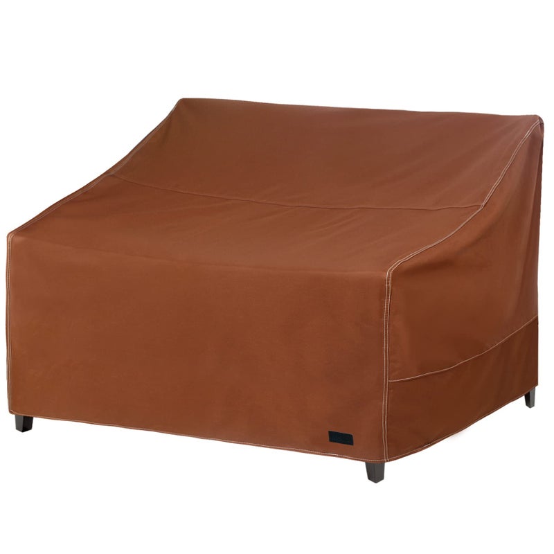 NettyPro Patio Sofa Bench Cover, Waterproof 600D Heavy Duty Outdoor Furniture 3 Seater Couch Cover, 79" Wx 38" Dx 35" H, Brown - Image 1