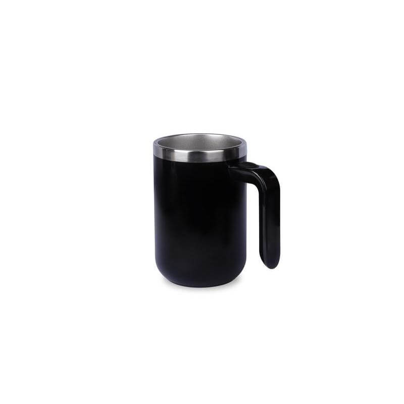 Hans Larsen CAFFE Auto-Stirring Coffee Mug – 400 ml Stainless Steel Inner Wall, Durable Outer Shell, One-Button Self-Stirring Travel Mug with Included AAA Batteries (Black) - Image 5