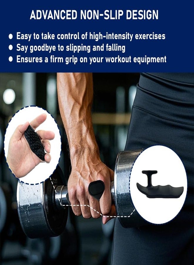 Artgol 2 Pair (Gray Color) Weight Lifting Gloves for Men Women: Rubber Fingerless Anti-Slip Workout Grips for Gym Training and Exercise - Image 4