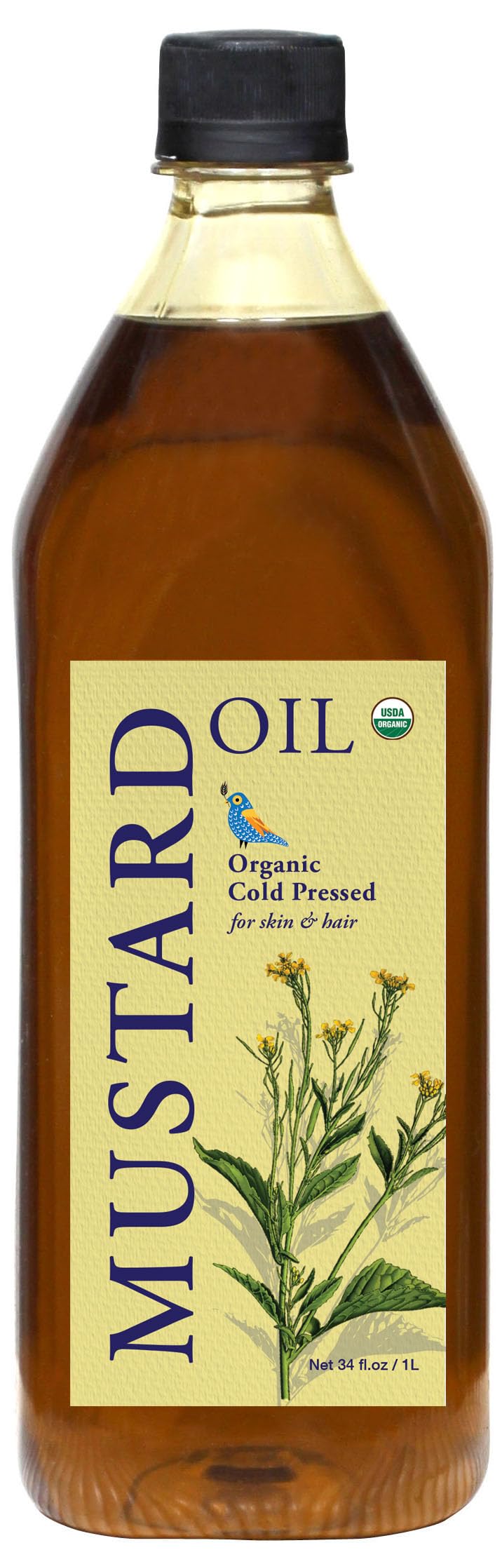 DAANA Mustard Oil for Skin Certified USDA Organic Extra Virgin Cold Pressed Fl Oz