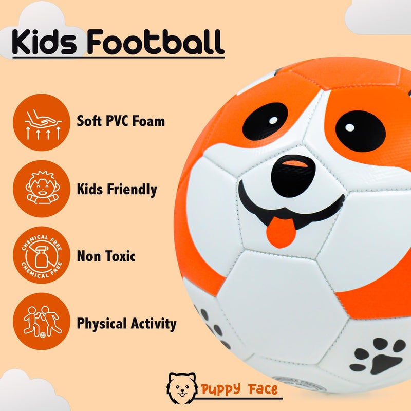 synco Kids Football | Soft PVC Football | Kids Toy Ball for Indoor & Outdoor Gameplay | BIS Approved | Educational Ball | Size-3 (Puppy, 3) - Image 4