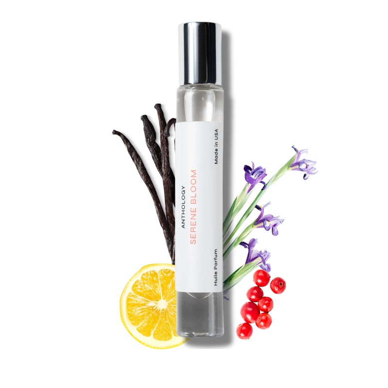 Anthology Serene Bloom Roll on Perfume Oil for Women 0.3oz 9 ML | Citrus, Vanilla, Pink Pepper, Jasmine & Iris Notes | Travel size Rollerball - Image 1