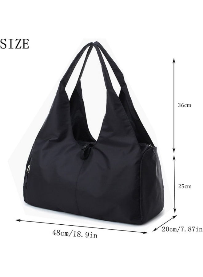 هومستر حقيبة اليوغا، ناقلات الحصيرة، حقيبة بيلاتس كبيرة، حقيبة صالة رياضية مع أحزمة قابلة للتعديل وتناسب معظم حجم الحصيرة، أسود - Image 4