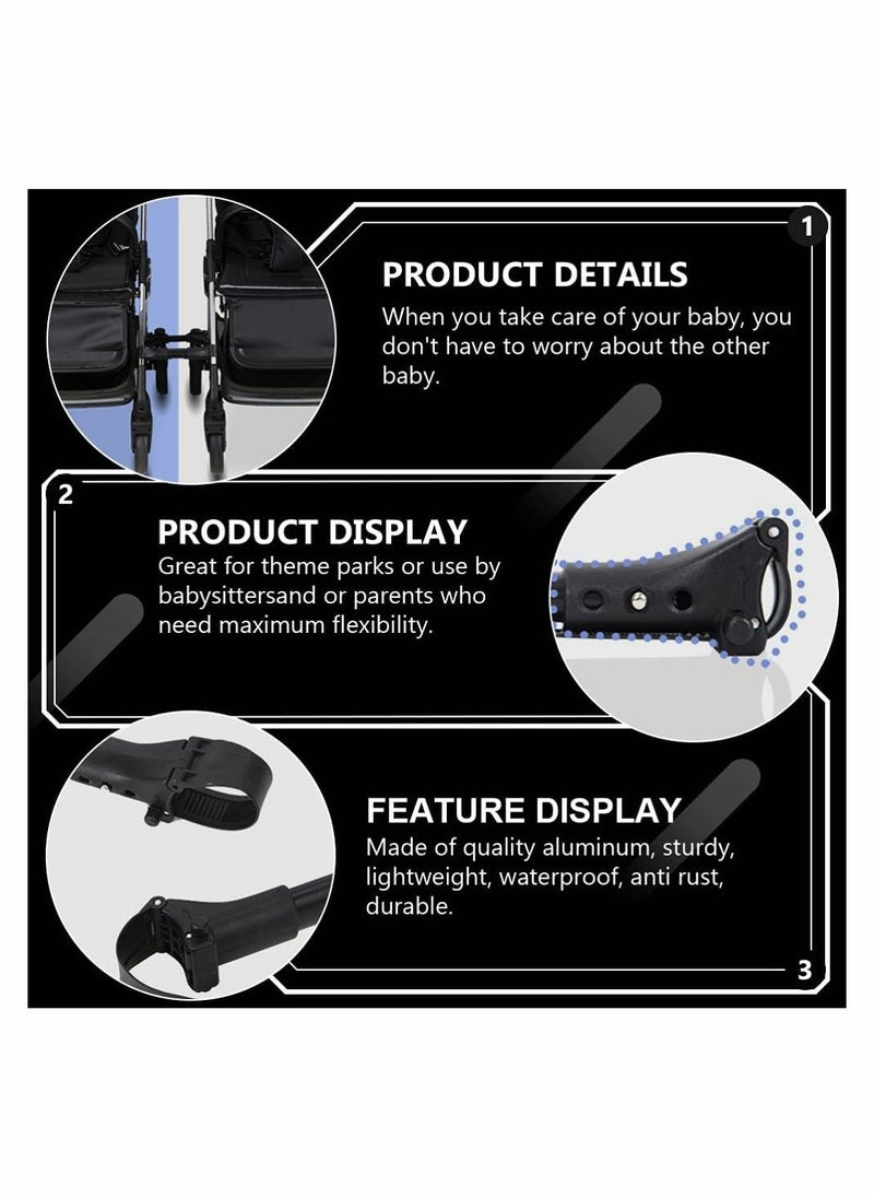 Generic Twin Stroller Connector, Universal Stroller Joints, Connectors to Convert Two Single Strollers into One Double Stroller Fits Most Strollers  - Image 3