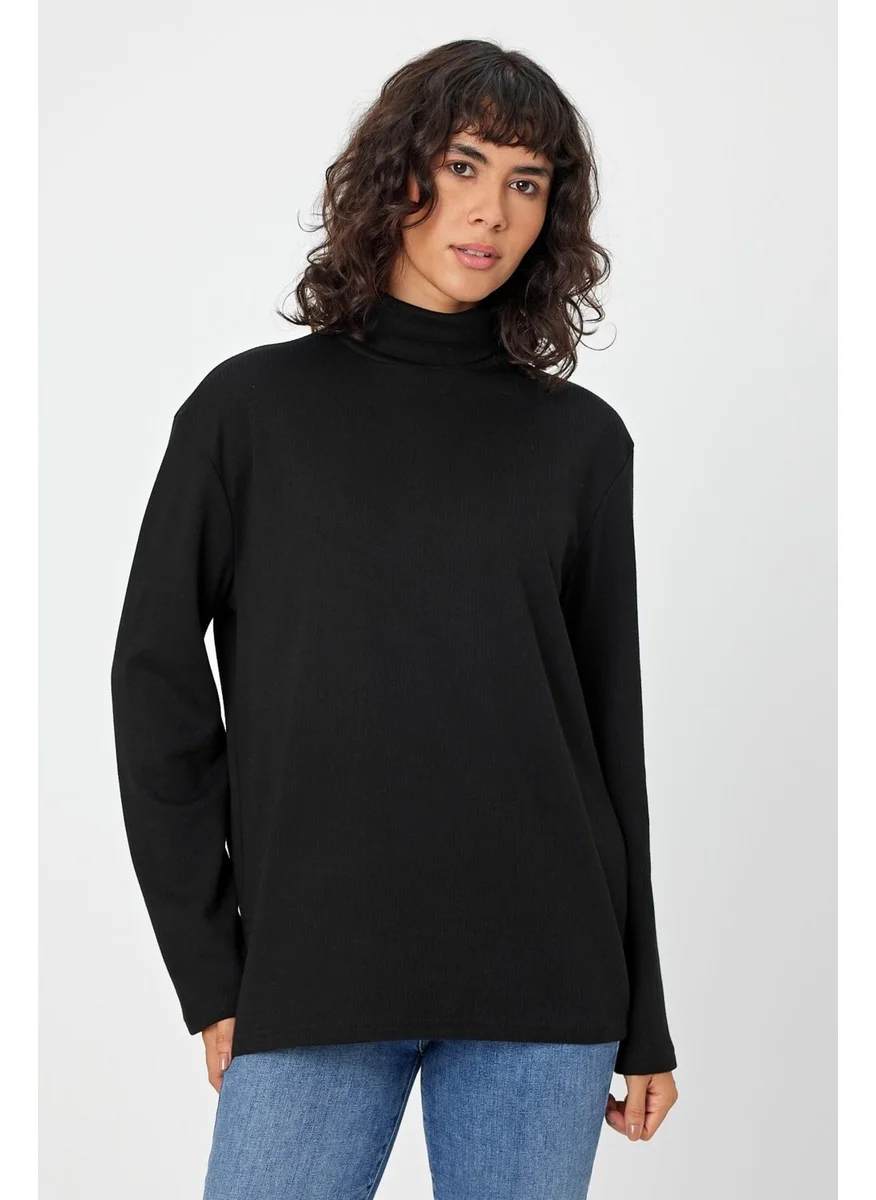 Alexander Gardi Alexandergardı Turtleneck Comfort Patterned Sweater (UN-730A)