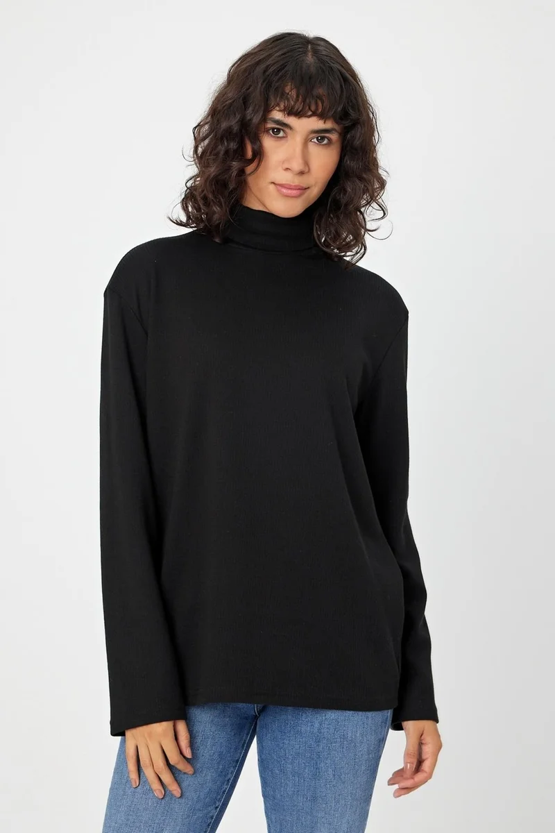 الكسندر جاردي Alexandergardı Turtleneck Comfort Patterned Sweater (UN-730A)