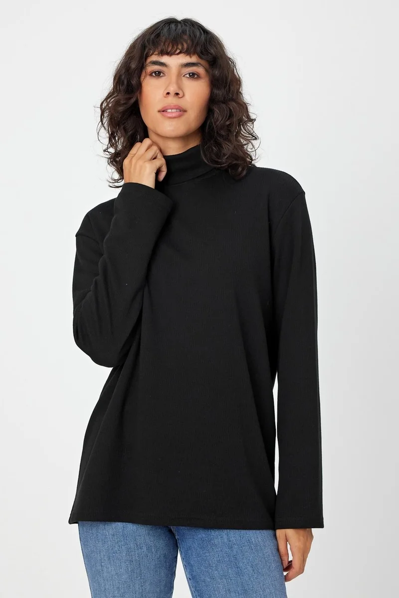 الكسندر جاردي Alexandergardı Turtleneck Comfort Patterned Sweater (UN-730A)