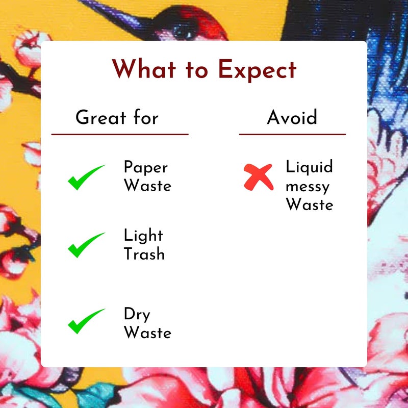 SEJ by Nisha Gupta Wooden Dustbin For Bedroom | Open-Top Waste Dustbins 11.5L Open Dry Waste Dustbin For Home & Office | Garbage Bin Trash Can | Wooden Bin MDF Wood Fabric Design - Image 5