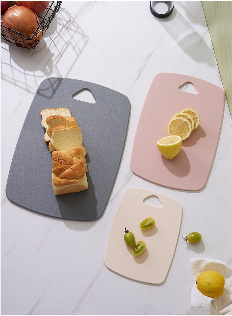 3 Pcs Many Sizes Cutting Boards Kitchen Plastic Chopping Board with Easy Grip Handle Thick Chopping Boards for Meat, Veggies, Fruits - Image 3