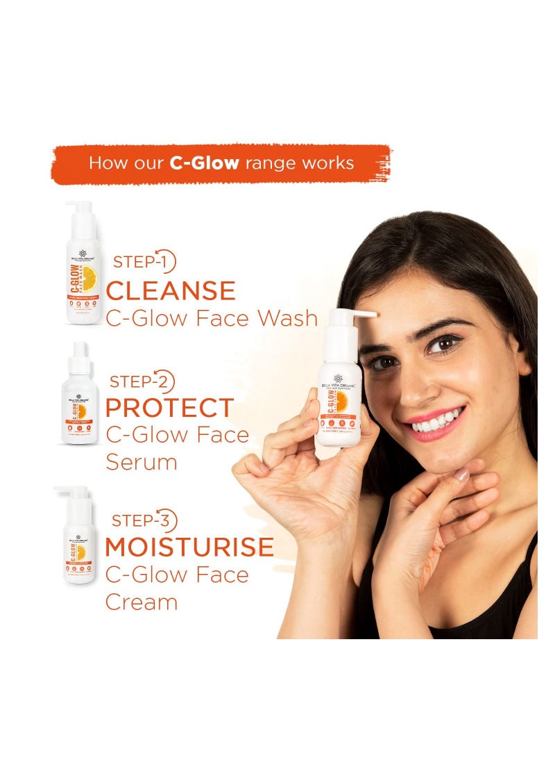 Bella Vita Organic C Glow Face Cream for Anti Blemishes Pigmentation Removal Even Skin Tone with Vitamin C Chandan for All Skin Types 50 ml - Image 2