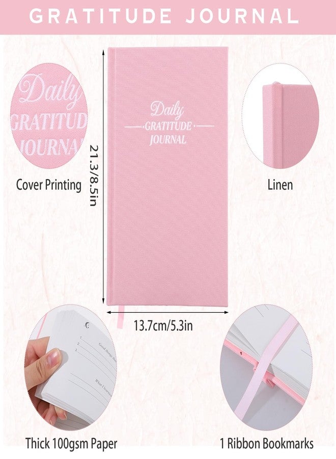 Thboxes Daily Gratitude Journal for Women, 8.4 X 5.7 Inch Undated, 5 Minute Journal for Happiness, Mindfulness, Reflection, Daily Affirmations, Light Pink - Image 2