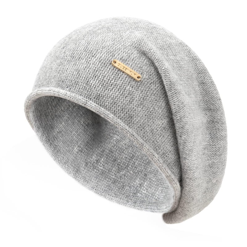 QUEENFUR Knit Slouchy Beanie Hats for Women Cashmere Ski Cap Knitted Wool Soft Warm Winter Hat - Image 1