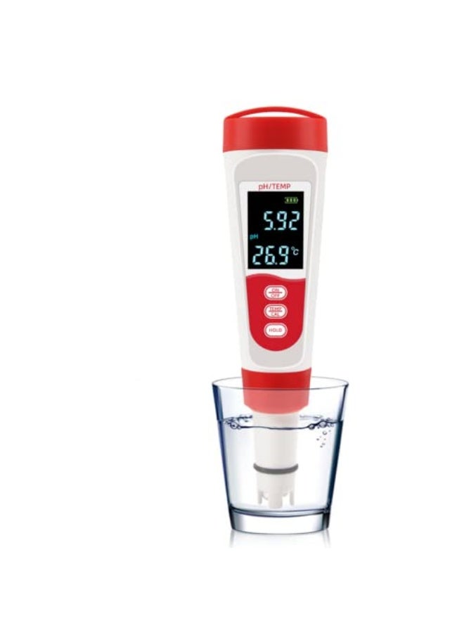 Generic SKEIDO Digital PH Temp Meter Professional Water Quality Purity Tester Temperature Pen Acidometer Detector for Pool Laboratory Aquarium  - Image 1